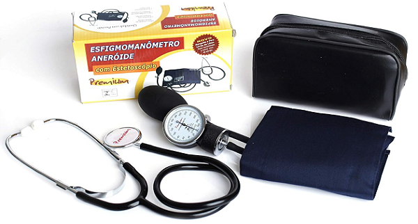 Conjunto Aparelho de Pressão e Estetoscópio Velcro - Premium Accumed UND