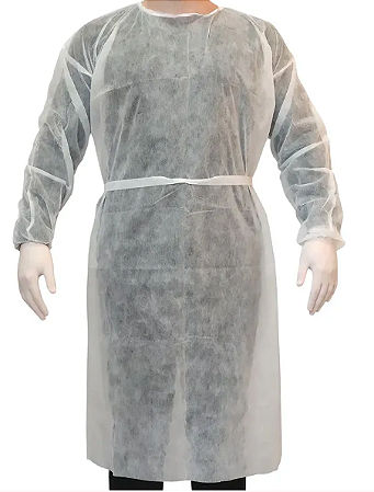 Avental Descartável Manga Longa GR30 pac. 10 unid.