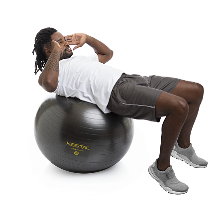 Bola Pilates preta 75cm Kestal UND