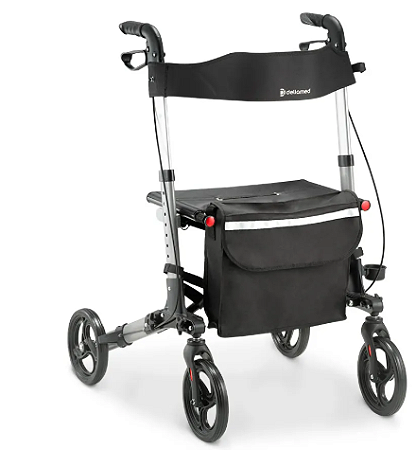 Andador de Alumínio Compacto 4 Rodas com Assento D14 Dellamed Unidade