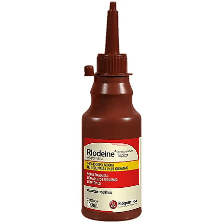 Antisséptico Riodeine Dermo Suave Tópico 100ml - RIOQUÍMICA