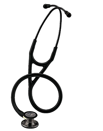 Estetoscópio 3M™ Littmann® Cardiology IV™ 6204 Preto com Smoke Alto Polimento e Conector Champanhe
