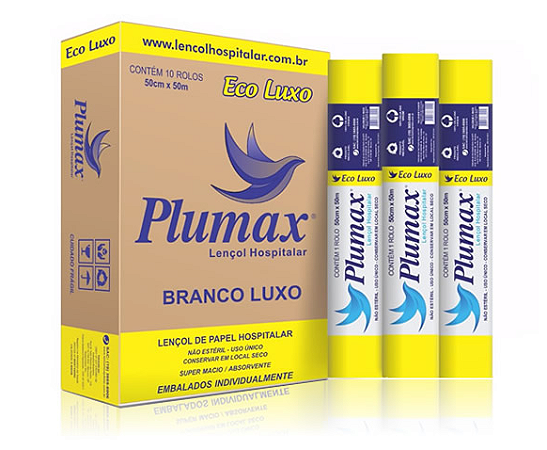 Lençol Eco Luxo Descartável 50x50 (Caixa) - Plumax