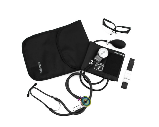 Kit Acadêmico Total Black com Bolsa Ergonômica Preta – P.A. MED UND