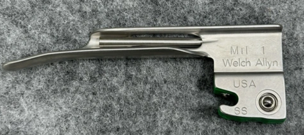 Lâmina de Laringoscópio Fibra Óptica Halógena Miller Tam.: 1 -68061 Welch Allyn Und.
