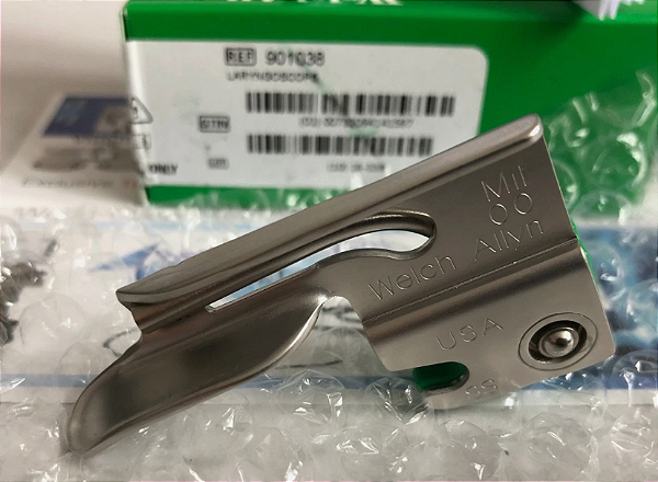 Lâmina de Laringoscópio Fibra Óptica Halógena Miller Tam.: 00 - 68065 Welch Allyn Und