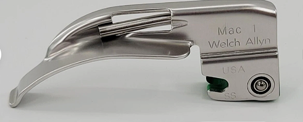 Lâmina de Laringoscópio Fibra Óptica Mac tam.: 1 - 69061 Welch Allyn Und.