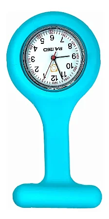 Relógio de Lapela Silicone Azul Claro PAMED UND