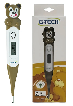 Termômetro Clínico Digital Ponta Flexível Urso - G-tech