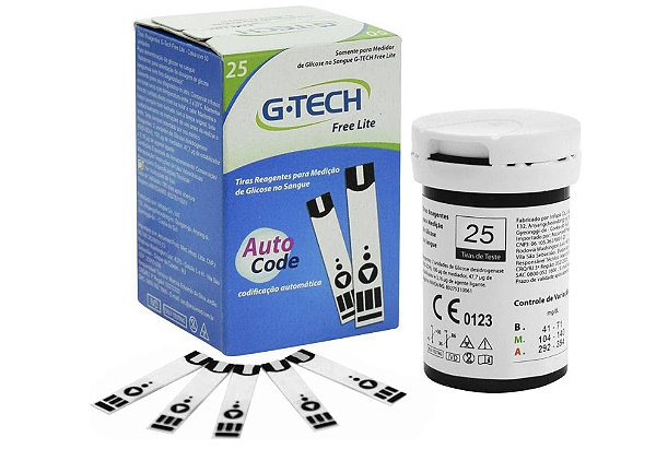 Tiras para Medição de Glicose com 25 Un. Lite G-Tech