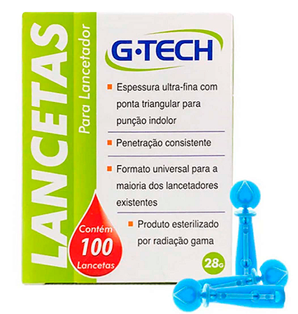 Lancetas G-Tech 100 unid.