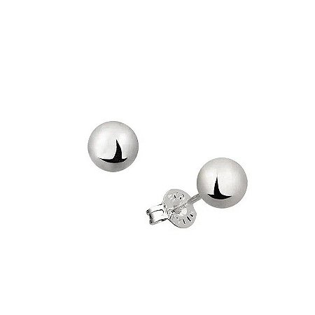 Brinco Bola de Prata 6mm - Prata 925