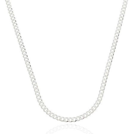 Corrente De Prata Masculina Grumet 5 mm Italiana 70 cm