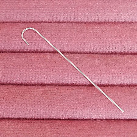 Brinco De Prata Tranversal Unilateral Ear Pin Fio Liso