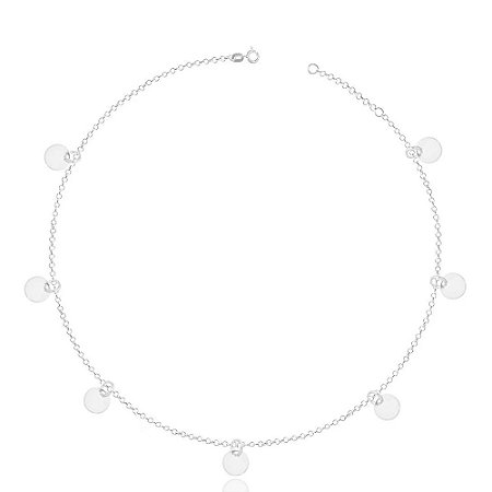 Tornozeleira Medalhas De Prata 24 cm