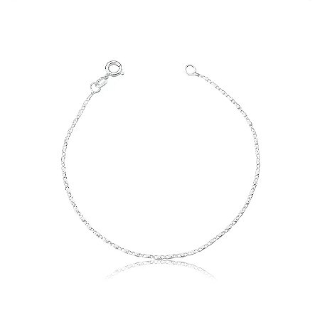 Pulseira De Prata Mimosa Fina 18 cm