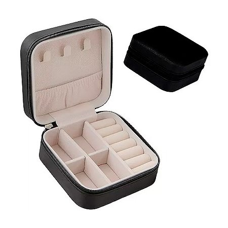 Mini Porta-Jóias Com Zíper Portatil