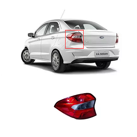 Lanterna Traseira Ford Ka Sedan Esquerdo Fumê 2015 a 2018 Usada