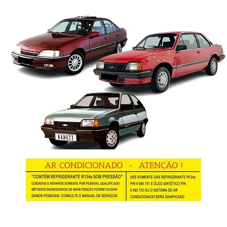 Etiqueta sistema ar condicionado  Kadett Monza Omega Corsa