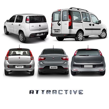 Emblema Traseiro Attractive Fiat 100192455 Original