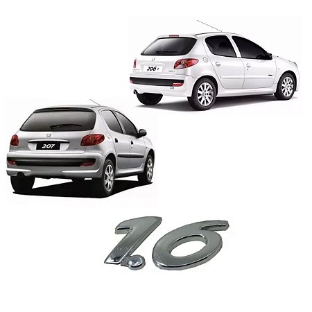 Emblema Logotipo 1.6 Peugeot 206 207 8665kr Original Novo