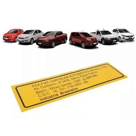 Etiqueta Advertência Orientação Strada Mobi Palio 46531258
