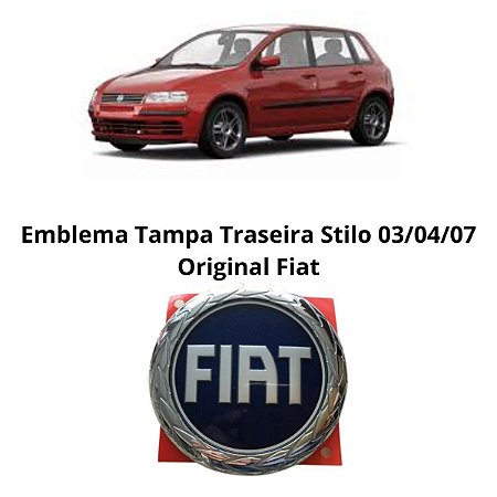 Emblema Tampa Traseira Stilo 03 Á 07 Original Fiat 51703364