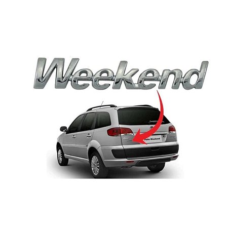Emblema Cromado Weekend Traseiro Fiat Palio Original 4679264