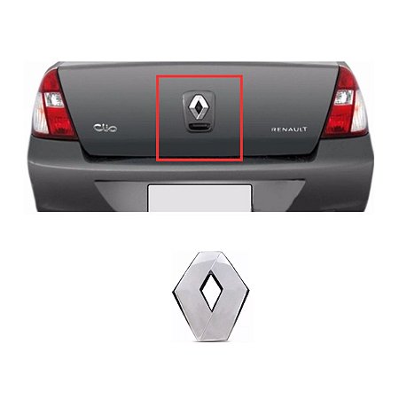 Emblema Tampa Traseira Clio Sedan 04/05 Original 8200057918