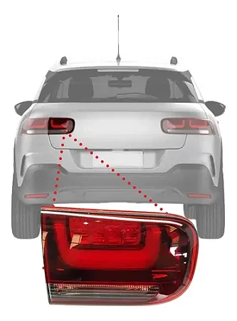 Lanterna da Tampa Tras Esq Original para Citroën C4 Cactus 9824578480 Semi Nova