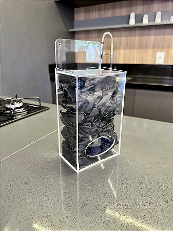 Porta Luvas de Procedimento Acrílico Suporte de Parede - Transparente