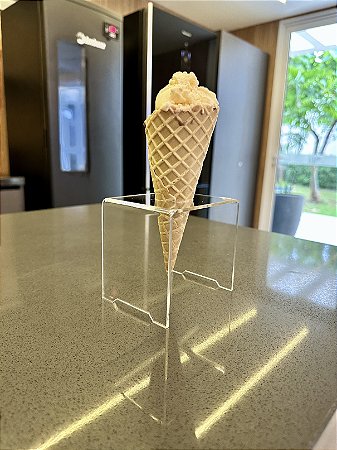 Porta Cone Acrílico para Sorvete Cascão e Temaki 1 Furo Ideal para Festas, Eventos e Restaurantes
