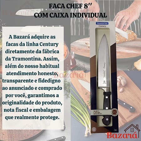 Faca Chef Century 8 - Tramontina - Rei da Cutelaria