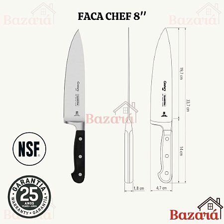 Faca Chef Century 8 - Tramontina - Rei da Cutelaria