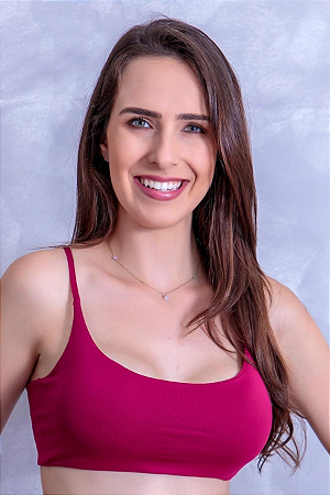 Top Fitness Conforto Duplo com Bojo Removivel e Alças Finas