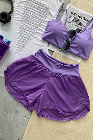 Short Fitness Sobreposto em Tactel
