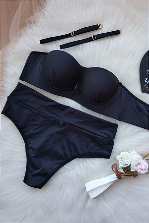 Conjunto Lingerie Tomara Que Caia Base de Espuma Calcinha Fio Duplo