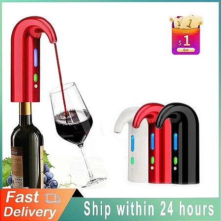 Portable Electric Wine Pourer Aerador Vinho Instant Wine Decanter Dispenser Bomb
