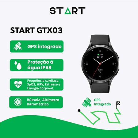 Smartwatch GTX03 - IP68 - GPS Integrado