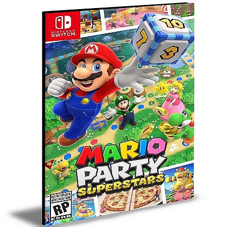 Mario Party Superstars Português Nintendo Switch Mídia Digital