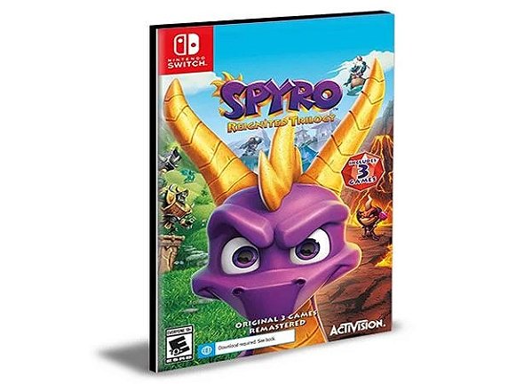 Spyro Reignited Trilogy NINTENDO SWITCH Mídia Digital