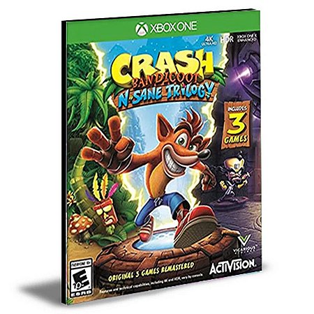 Crash Bandicoot N. Sane Trilogy Xbox One e Xbox Series X|S MÍDIA DIGITAL