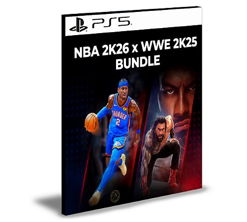 Pacote NBA 2K26 x WWE 2K25 Ps5 Mídia Digital