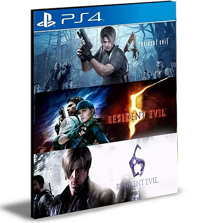 Resident Evil Triple Pack 4, 5 e 6 PS4 e PS5 Mídia Digital