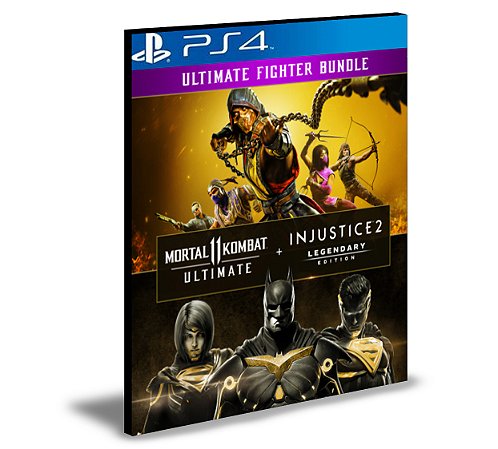 Pacote Mortal Kombat 11 Ultimate + Injustice 2 Edição Lendária Ps4 Mídia Digital