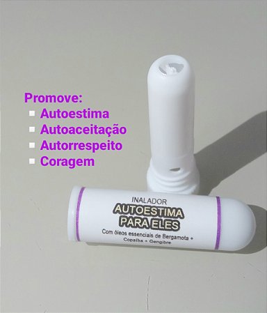 Inalador de Aromaterapia Aromastick com Óleos Essenciais Autoestima para Eles / Homens