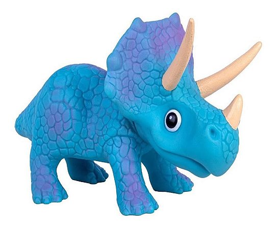 Brinquedo Dinossauro Amigo Triceratops Azul - Super Toys
