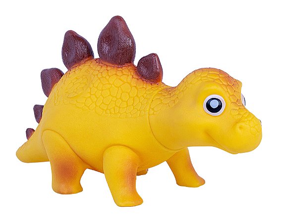 Dinossauro Amigo Feitos Em Vinil Macio Stegosaurus Amarelo