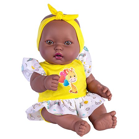 Boneca Neneka Negra Sem Cabelo