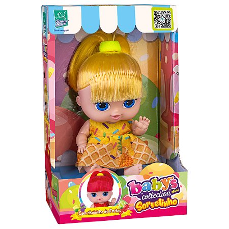 Boneca Babys Collection Mini Sorvetinho Abacaxi